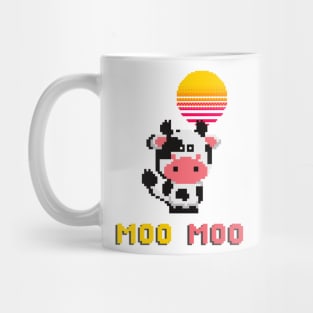 8 bit pixel of cow animal Mug